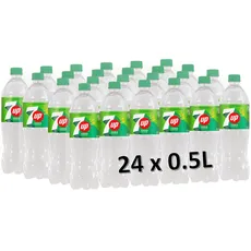 7UP Zero, Zuckerfreie Limonade mit Zitronen- und Limettengeschmack in Flaschen aus 100 Prozent recyceltem Material, EINWEG (24 x 0.5 l)