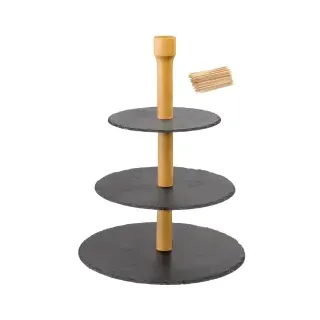 Westmark 3-stufige Etagere Tapas + Friends, ø 100 Mini-Fingerfood-Sticks,