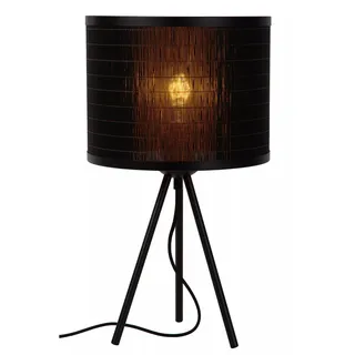 Licht-Erlebnisse Lirav Tischleuchte Dreibein Bambus Modern 45 cm E27