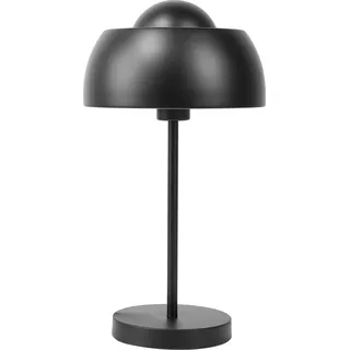 BELIANI Tischlampe Schwarz Metall 44 cm runder Schirm Kabel mit Schalter Industrie Look - Schwarz