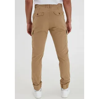 Cargohose BLEND "BHNAN", Herren, Gr. 30, Länge 32, beige (sand), Web, Obermaterial: 98% Baumwolle, 2% Elasthan, unifarben, normal normal, Hosen Cargohose