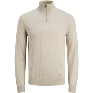 JACK & JONES »EMIL KNIT HALF ZIP«, weiß