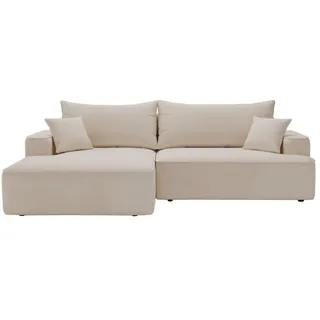 GRAINGOLD Eckcouch Polyester 3-Sitzer Beige