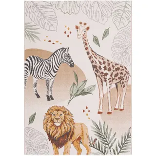 Pergamon Kinder Teppich Maui Kids Giraffe Zebra Löwe , Textil , 120x170 cm , Teppiche und Böden, Teppiche, Kinderteppiche
