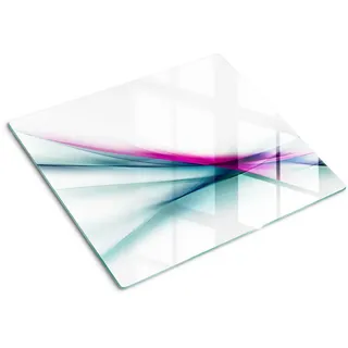 Tulup Glasplatte 60x52 cm Wellenabstraktion , Multicolor , Glas , 60x0.4x52 cm , Küchen, Küchenelektrogeräte, Herde, Herdabdeckplatten