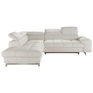 Cotta Eckcouch Kunstleder 2-Sitzer Weiß