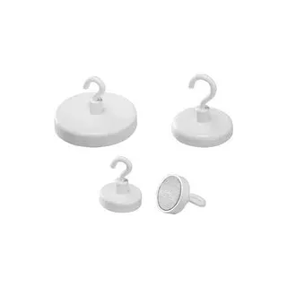Magnetoplan Hakenmagnet (Ø) 47 mm rund Weiß 10 St. 52647S10