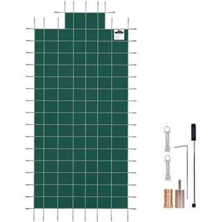 Rechteckige Sicherheits-Poolabdeckung - Grüner Stufenabschnitt - 4 x 8 Fuß - Winter Outdoor-Schutz - Grün