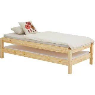 Idimex Kinderbett RINO 90 x 200 cm Kiefer massiv beige-weiß