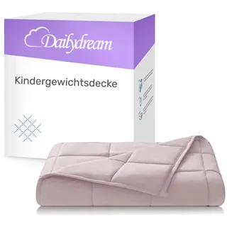 DAILYDREAM Kinder Gewichtsdecke, 3,2Kg, 104x150cm, kuschelig rosa