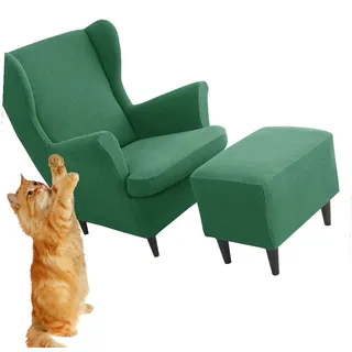 3 Teilig Ohrensessel Überzug Mit Ottomane Schonbezug Tiger Stuhlbezug Mit Armlehne Ohrensessel Schonbezüge Stretch Sessel Überwürfe Ohrensesselbezüge Bezug Sesselhusse Tiger Stuhlbezug ( Color : #26 )