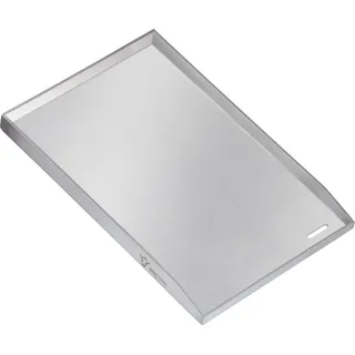 BBQ-Toro Edelstahl Grillplatte, 30 x 45 cm, BBQ Plancha, Grillblech, Grillpfanne, Grillschale - Silber
