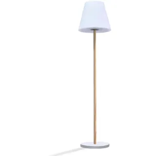 Standy Wood Solar 150 cm wiederaufladbare Solar-Stehleuchte – dimmbares warmweißes LED-Licht - Beige