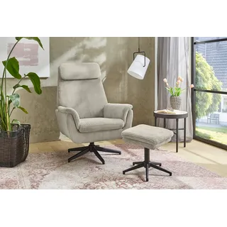 Jockenhöfer Relaxsessel mit Hocker HAMAR - beige
