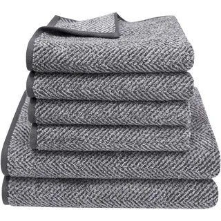 Dyckhoff Golden Shades Herringbone Handtuchset 50 x 100 cm grau 4 St.