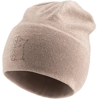 Sterntaler Beanie Igel – leichte Unisex Babymütze aus feiner Strickware – mit gesticktem Tier-Motiv – Erstlingsmütze - weich & bequem - Sand, Größe 37