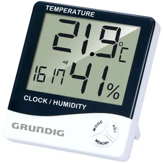 Grundig Wetterstation Digital Weiß/Schwarz 9,5 x 10,5 x 2