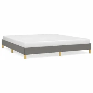 vidaXL Bettgestell ohne Matratze Dunkelgrau 180x200 cm Stoff - Grau