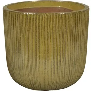 Pflanztopf FloraSelf Keramik glasiert Ø 22 cm H 21 cm champagner