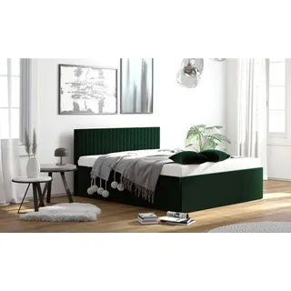 Westfalia Schlafkomfort Polsterbett, mit Bettkasten bei Ausführung mit Matratze grün 208 cm x 210 cm x 33 cm