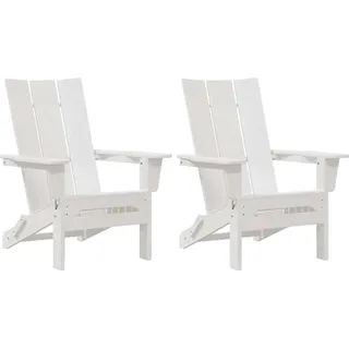 SYFAXTM Garten Lounge Möbel 2 pcs Weiß 74.5 x 80.5 x 90cm Plastik - Weiß