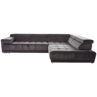 Beldomo Speed Ecksofa , Anthrazit , Textil , Ottomane rechts, L-Form , 326x222 cm , Goldenes M , Typenauswahl, Stoffauswahl, seitenverkehrt erhältlich , Wohnzimmer, Sofas & Couches, Wohnlandschaften, Ecksofas