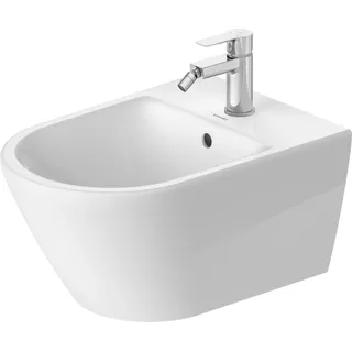 Duravit D-Code Wand-Bidet, 1 Hahnloch, 540 × 360 × 400 mm, verdeckte Befestigung, Weiß hochglänzend, 27271500002