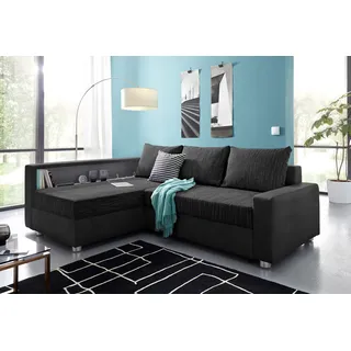 Collection AB Ecksofa mit Bettfunktion, PRIMABELLE Struktur schwarz/schwarz