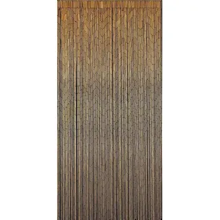 decona CONACORD Türvorhang Decona Saigon Dekovorhang beige, Hakenaufhängung, halbtransparent, 90 x 200 cm, Bambus - blickdicht dank hoher Stranganzahl beige