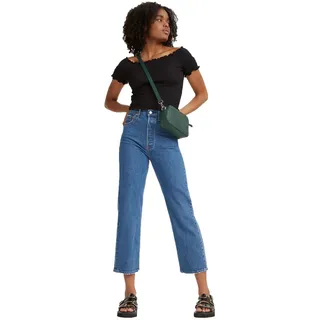 Levi's für Damen. 72693-0117 Jeans Ribcage Straight Knöchel blau (29/31), Lässig, Baumwolle, Denim