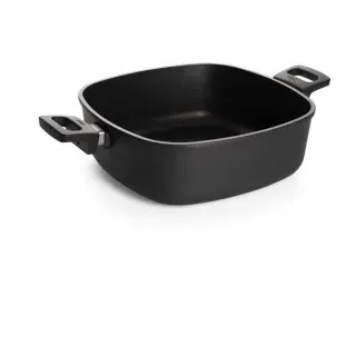 WOLL Bräter Gusseisen Nowo Titanium Induktion, bis 250 °C, Robuster Fleischtopf mit einer optimalen Hitzeverteilung, 1 Bräter, Maße (B x L x H): 24 x 24 x 10 cm