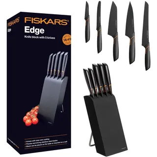 Fiskars Edge Messerblock 6-tlg. Schwarz