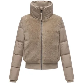 Plüschjacke NAVAHOO "Fleecejacke Teddyzone 14", Damen, Gr. XXL, beige (light taupe), Obermaterial: 100% Polyester PES.  Obermaterial: 100% Polyester PES. Futter: 100% Polyester PES. 100% Polyester PES., Jacken Plüschjacke