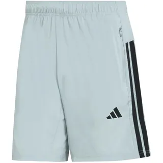 adidas Men's Workout Essentials Base 3 Stripes Woven Short, Wonder Sage/Black, XL 7 inch