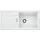 FAVUM XL 6 S links Einbau von Oben Silgranit weiß Handbetätigung 860 x 435 mm