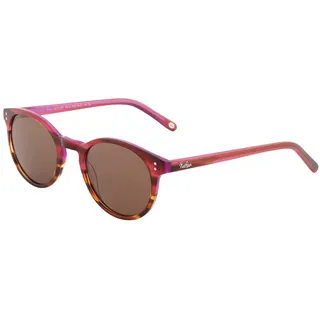 NAIF - Unisex Retro Sonnenbrille, Jamaica Model - UV 400 Schutz und polarisierte Kristalle - Rundes Acetat -Reittier, in Braun, Lila, Wein und Dunkelhavanna erhältlich