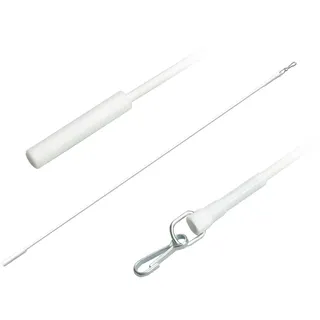 Liedeco Schleuderstab für Seitenschals, Gardinen, weiß