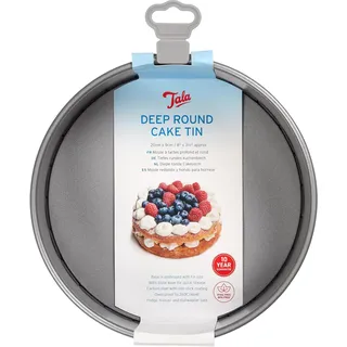 Tala Tiefe Kuchenformen - 20 cm, Herausnehmbarer Boden, Antihaft Hohe Backform - Gleichmäßige Wärmeverteilung - Kohlenstoffstahl Backblech, Spülmaschinenfest