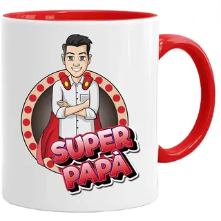 Super Papa Tasse/Becher/Mug - Super Papa - Schöne und lustige Kaffeetasse als Geschenkidee für Vatertagsgeschenk. Keramik 350 ml - Geschenkidee Geschenk