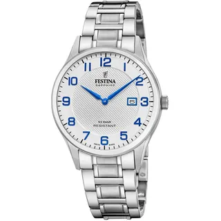 Festina F20067/1 Herrenuhr Stahl/Silberfarben mit Saphirglas