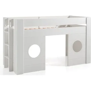 Dream Tree Halbhochbett 90x200 cm Loda Weiß - Weiß