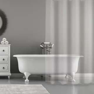 MSV Duschvorhang PVC 180 cm x 200 cm Transparent