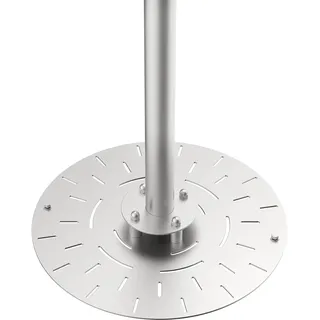Gardwell Bodenplatte für Gartendusche SPRING Ø40 cm Edelstahl Standfuß mit Wasserablauf 1,3 mm Stahl stabile Duschbasis für Outdoor Dusche