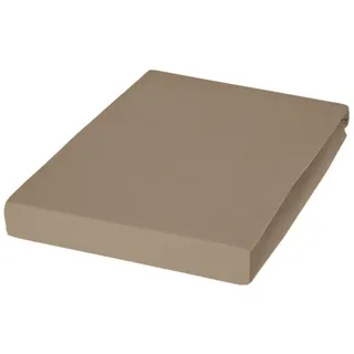 Topper-Spannbetttuch 5001 Jersey 180 x 200 - 200 x 220 cm taupe