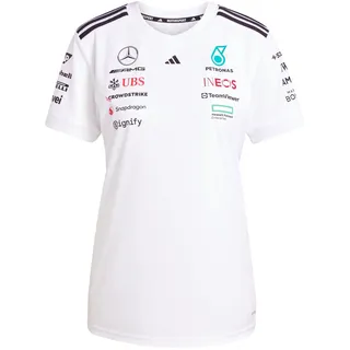 Adidas Damen Mercedes - AMG Petronas Formula ONE Team Driver Jersey White Women, White/Black, XXS