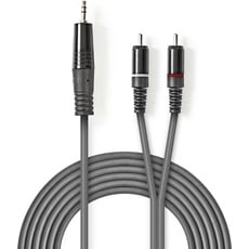 Nedis Audiokabel Stereo 3,5 mm Stecker - 2X Cinch-Stecker (1.50 m, Cinch), Audio Kabel