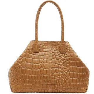 LIEBESKIND Berlin Damen Chelsea kroko SHOPPER MEDIUM, Golden Amber, Medium (HxBxT 28cm x 15cm 36cm) EU