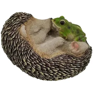 G&H Decor Igel-Statue aus Kunstharz - 20 cm große, realistische Tierfigur mit wetterbeständiger Beschichtung - für den Innen- und Außenbereich geeignet - Multicolored, Natur