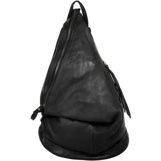Cityrucksack SAMANTHA LOOK, Damen, Gr. B/H/T: 30cm x 25cm x 10cm, onesize, schwarz, Leder, Rindsleder, unifarben, Rucksäcke Cityrucksack, echt Leder, Made in Italy