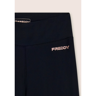 Leggings FREDDY "SUPERFIT Leggins High Waist", Damen, Gr. L (40), N-Gr, schwarz, Obermaterial: 85% Polyester, 15% Elasthan, figurbetont lang, Hosen Leggings, mit Flair